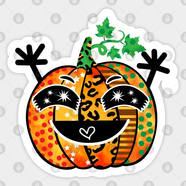 Pumpkin Halloween Funny Doodles Sticker by lunamoonart